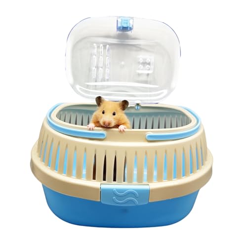 Hamster Carrier Portable Guinea Pig Carrier 13 X 11 X 8 in (Blue)