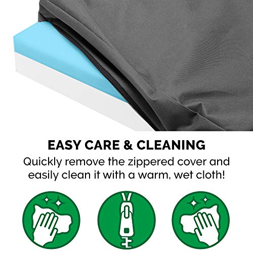 Water Resistant Cooling Gel Dog Bed for Medium (Medium / Stone Gray)