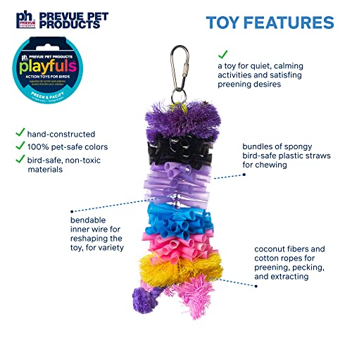 Preen & Pacify Calypso Creations Straw Stacker Bird Toy