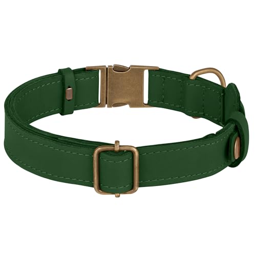 AirTag Dog Collar (Dark Green / L, 17"-21" Neck Fit)