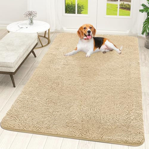 Dog Door Mat for Muddy Paws 59x35 (Sand / 59" X 35")