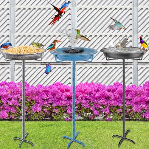 Bird Bath for Outside (Retro Silver)