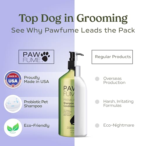 PAWFUME Dog Shedding Shampoo and Conditioner (Shampoo & Conditioner Royal Lavander / Pack of 4)
