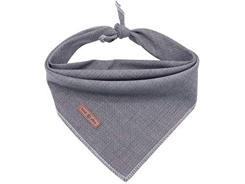 Dog Bandana for Small Medium Large Dogs (Grey Lines / Small (Pack of 1))