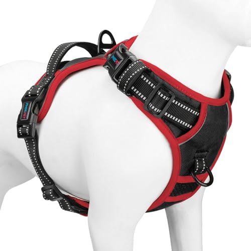 Upgraded No Pull Dog Harness (Black / Large)
