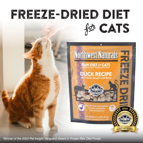 Freeze Dried Duck Cat & Kitten Food (11 Ounce (Pack of 3))