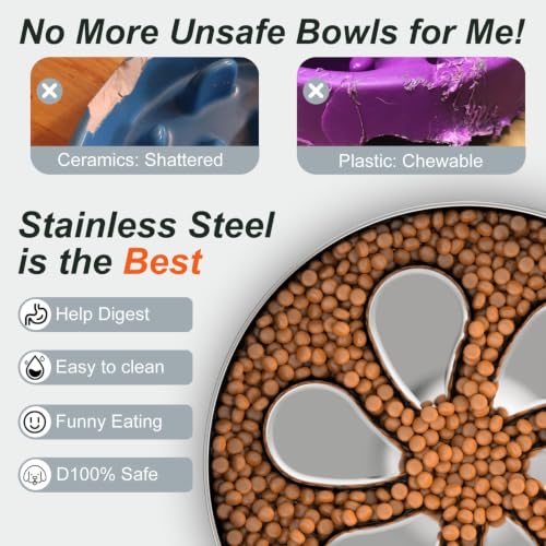 Slow Feeder Dog Bowl 3.5 (Flower-2Pack)