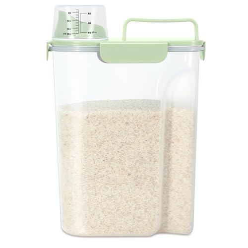 Airtight Rice Container 10 Lbs (6Qt-Light Green)