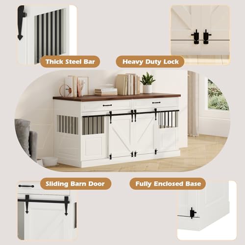 Large Dog Crate Furniture (63"L x 23.6"W x 31.5"H)