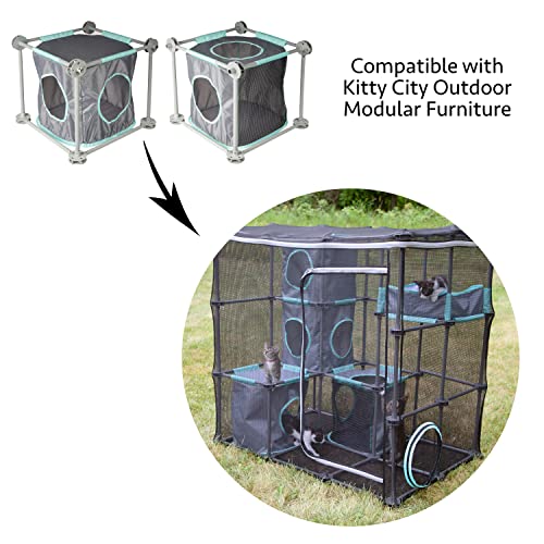 Outdoor Catio Furniture and Play Kits for Cats (Polyester Cube House)