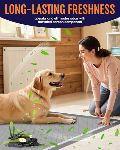 Charcoal Puppy Pads for Dogs (Black / 34" x 28" (50 Packs))
