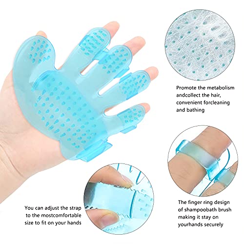 7 Piece Small Pet Grooming Kit with Brush (Blue)