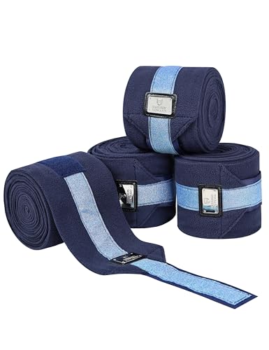 4 Pack Horse Polo Wraps (M / Navy)