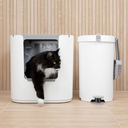 XL Cat Litter Box (White, Gray, Black)