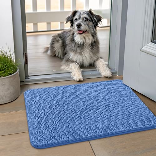 Dog Door Mat for Muddy Paws 24x16 (Cornflower Blue / 24"X16")