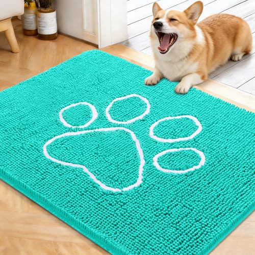 Dog Door Mat for Muddy Paws 40x32 (Teal / 40" X 32")