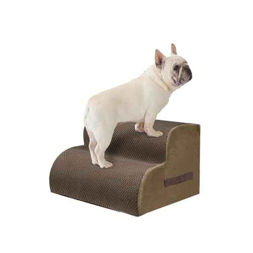 2 Step Pet Stairs for High Beds & Sofas (Brown / 2-step 11.8"H)