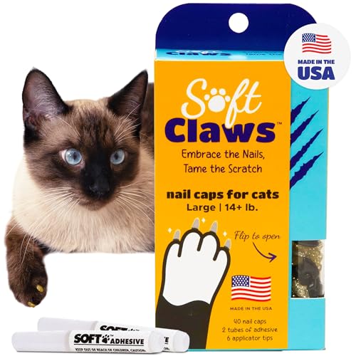 Nail Caps for Large Cats (Large / Black & Gold)