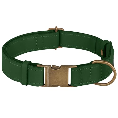 AirTag Dog Collar (Dark Green / M, 14"-18" Neck Fit)
