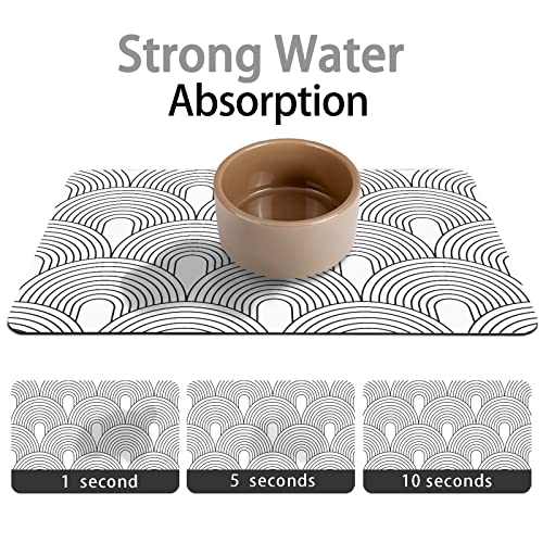Dog Food Mats for Floors Absorbent (XL(24"×32") / 01-White)