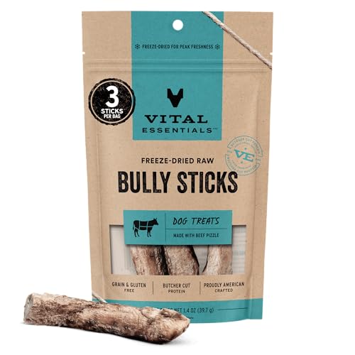 Freeze Dried Bully Sticks Dog Treats (3 Count (Pack of 1))