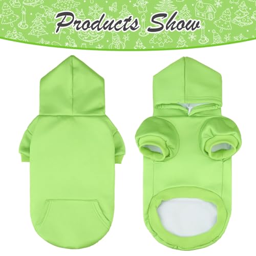 Dog Hoodie for Large Medium Small Dogs (Green / Small/Medium)