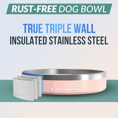 Coldest Dog Bowl (21 oz / Forever Pink Glitter)