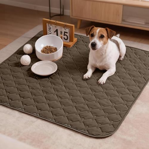 100% Double Sided Waterproof Dog Blanket Soft Pet Bed Cover Reversible Protect Furniture Couch Sofa Car for Puppy Cat Kids (30x30 Inch (Pack of 1) / Dark Walnut/Light Walnut)