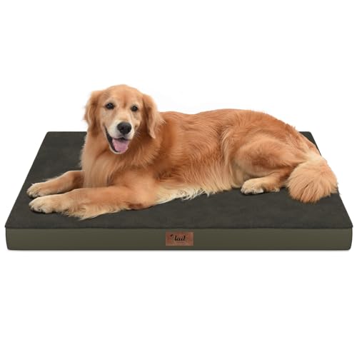 Waterproof Orthopedic Outdoor Dog Bed XL for Extra Large Dogs (Coffee / 44.0"L x 32.0"W x 3.5"Th)