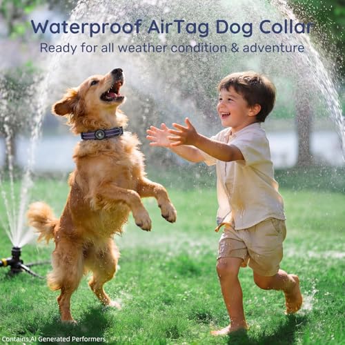 Reflective Dog Collar with Airtag Holder for Small Dogs (Z: Purple / S: with Airtag Holder)