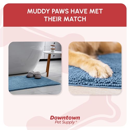 Dog Mud Mat 36" x 26" Faded Denim (36" x 26" / Faded Denim)