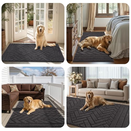 Large Dog Door Mat (32"x47" / Charcoal)