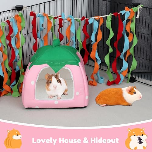 Guinea Pig Bed Hideout (Strawberry Pink)