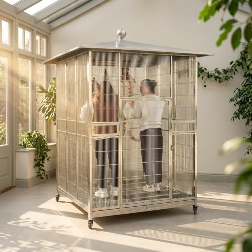 Large Outdoor Bird Cage Aviary for Parrots and Pet Birds