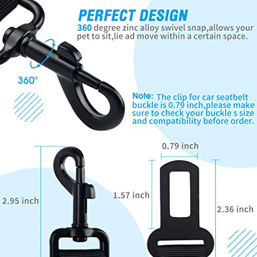 Dog Seat Belt (Set 03-Black+Blue)