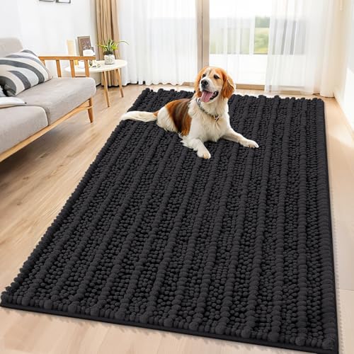 Dog Door Mat for Muddy Paws 59x35 (Layered-Black / 59"X35")