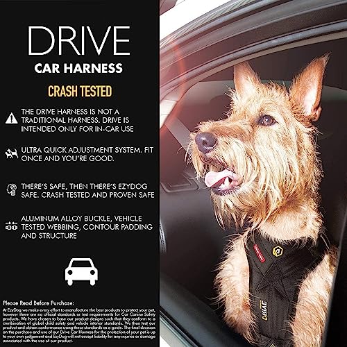Drive Dog Car Harness (Black / Large)