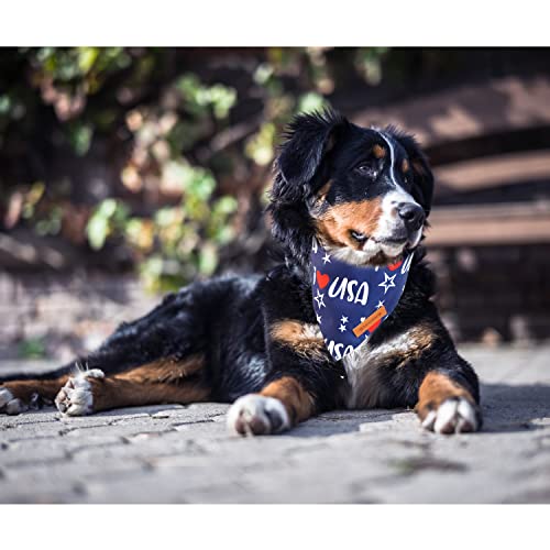 4th of July Dog Bandanas 2 Pack (American Flag / X-Large)