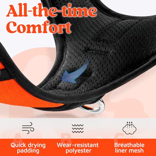 Dog Harness for Large (Orange / X-Large)
