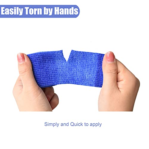 2 Inch Self Adhesive Bandage Wrap Cohesive Wrap (2 Inch / D Dark Blue)