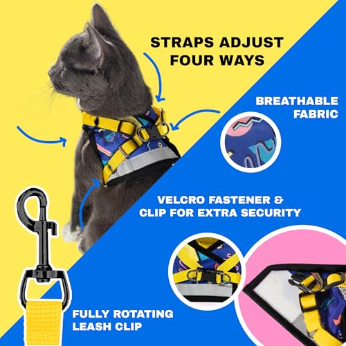 Travel Cat Harness and Leash Set (X-Small / 90s Cat)