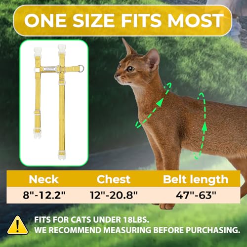 Cat Harness and Leash Set (Yellow)
