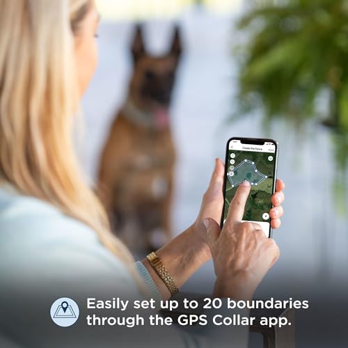 GPS Dog Fence Collar with White Flags & Red Treat Bag (GPS Fence Collar w/ White Flags & Red Treat Bag)