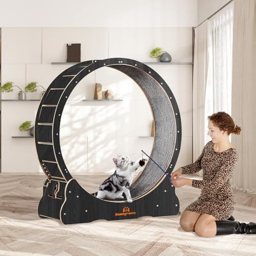 Cat Wheels for Indoor Cats (L / Black)