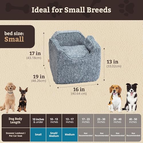 Dog Car Seat for Dogs up to 18lbs (Palmer Indigo / Small)
