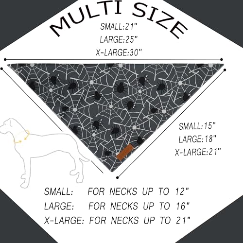 Halloween Dog Bandanas 2 Pack (Halloween / X-Large)