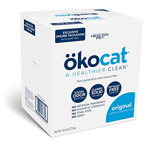 Original Low Dust Natural Wood Clumping Cat Litter with Odor Control 16.6 lbs Large