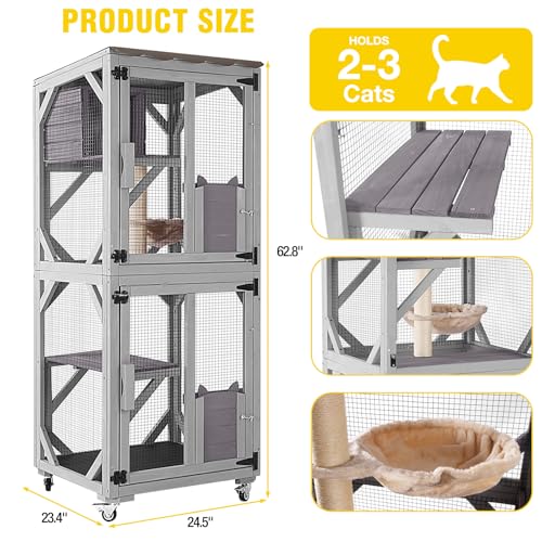 Catio Outdoor Cat Enclosure with Wheels