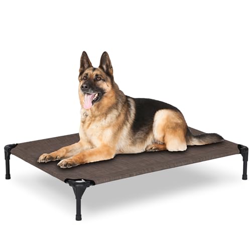 Elevated Dog Bed for Outdoor (Brown / 42"L x 30"W x 7"Th)