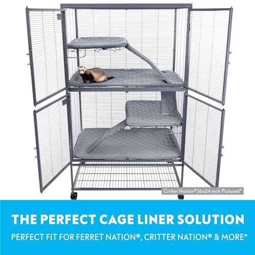 Fitted Fleece Liner Set for Critter Nation 2 (Gray / Double Unit Combo)